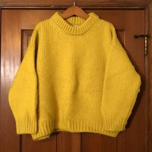Nonna Lietta chunky yellow wool sweater